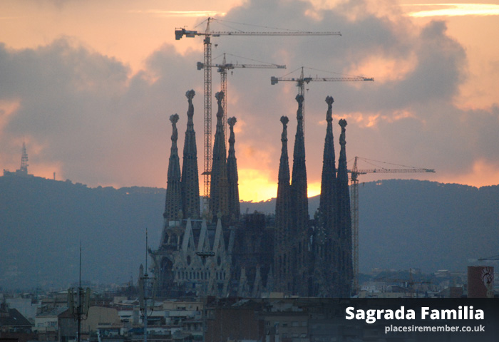 Sunset behind the Sagrada Familia, Barcelona