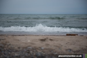Waves of Lake Ontario travelling towards Manitou Beach, Toronto Island